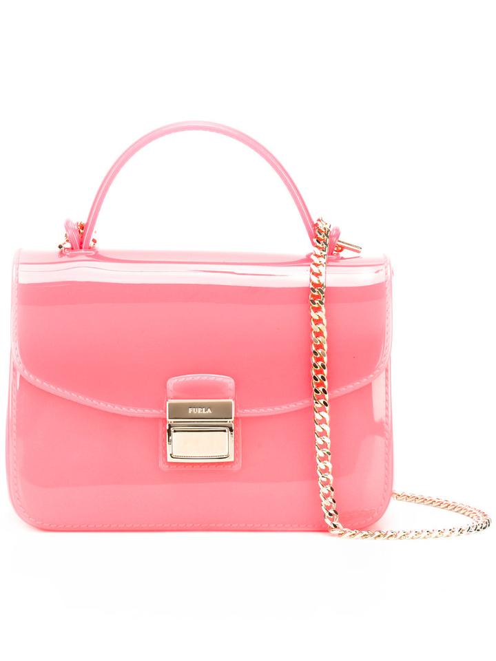 Furla Flap Shoulder Bag, Women's, Pink/purple, Pvc