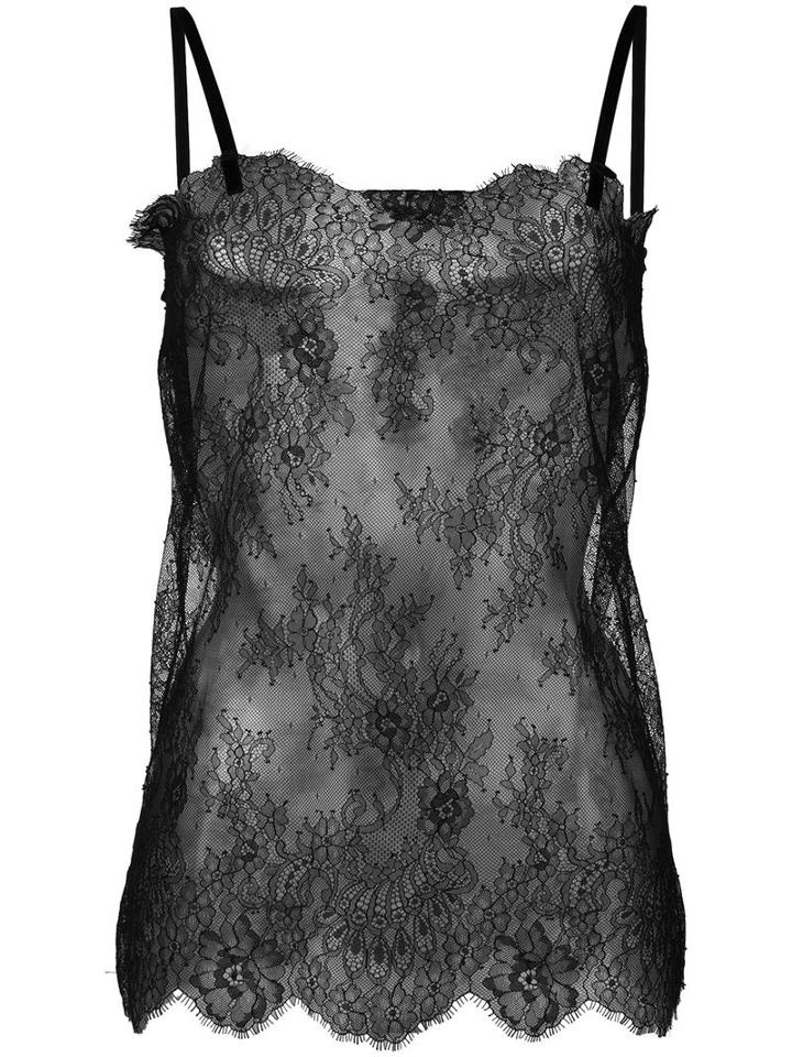 Philosophy Di Lorenzo Serafini Lace Cami Top, Women's, Size: 42, Black, Polyamide