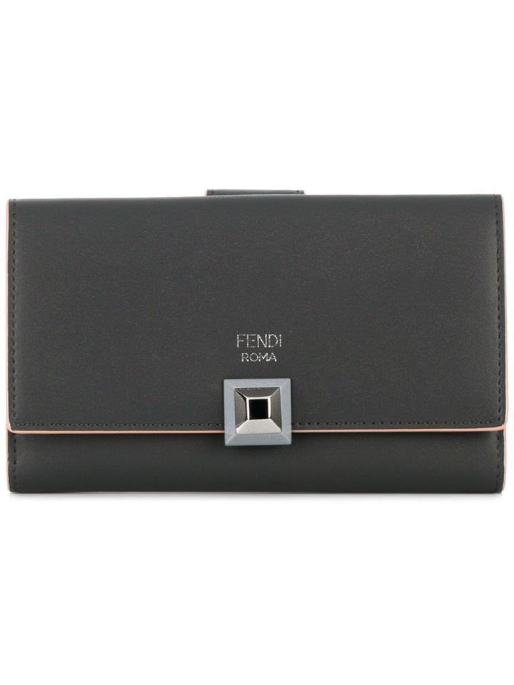 Fendi Snap Fastening Wallet - Grey