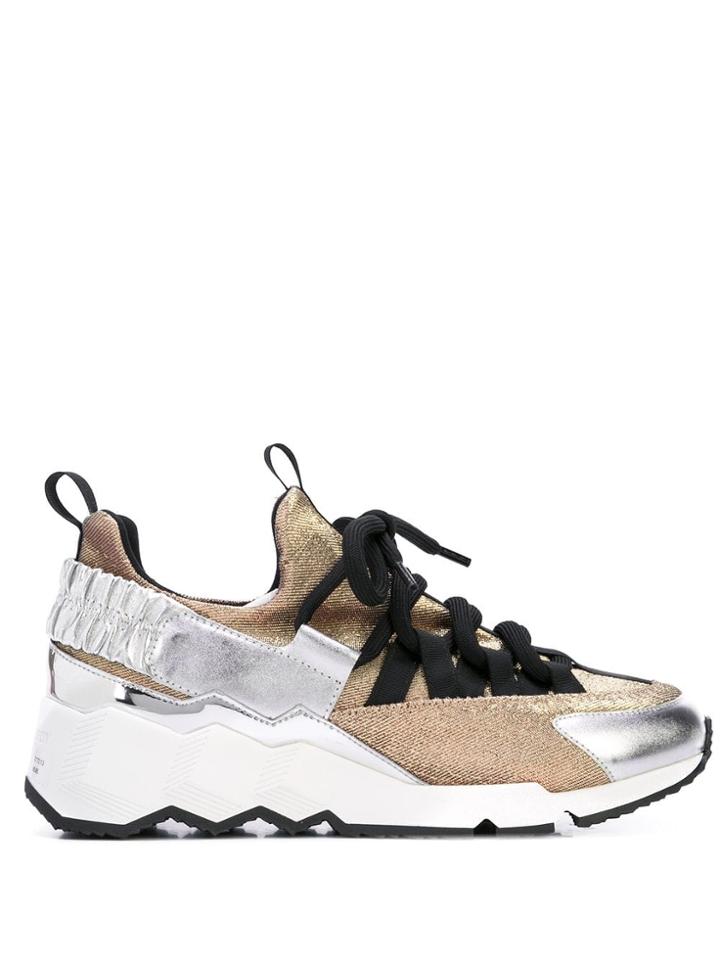 Pierre Hardy Colour-block Sneakers - Gold
