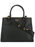 Prada Tote Bag, Women's, Black, Calf Leather