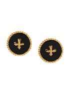Chanel Pre-owned Braided Button Earrings - Black