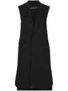 Alexandre Plokhov Overlap Lapel Gilet, Women's, Size: 38, Black, Silk/polyamide/viscose