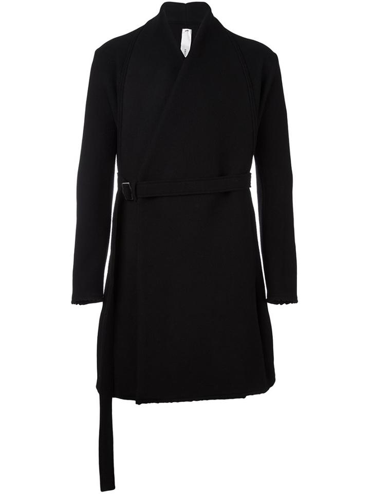 Damir Doma Belted Wrap Coat, Men's, Size: Medium, Black, Polyamide/virgin Wool