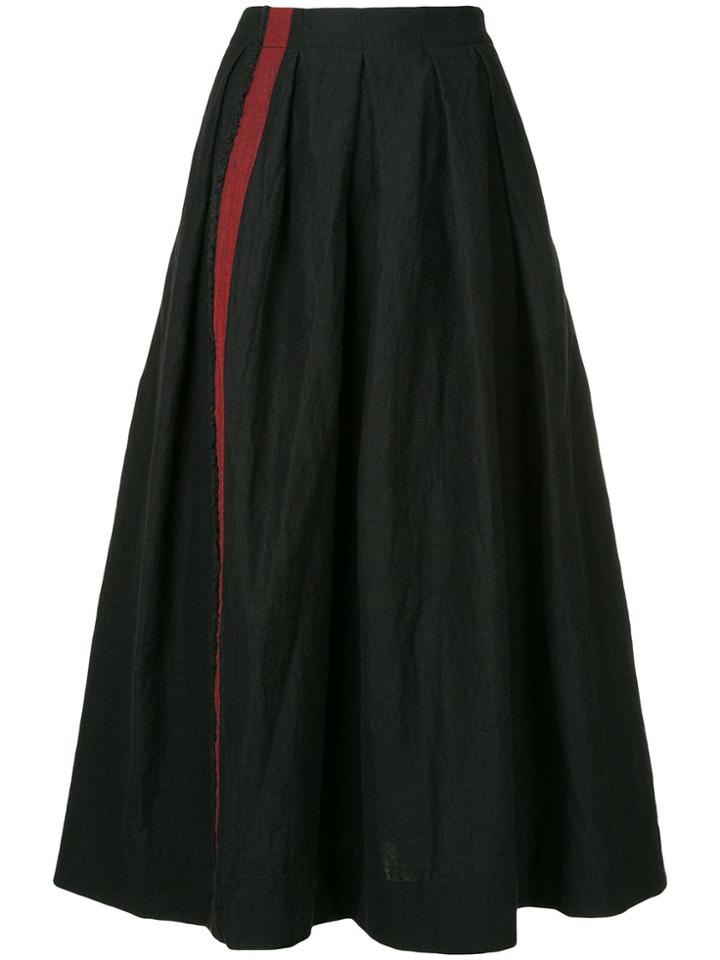 Uma Wang Stripe Trim Skirt - Black