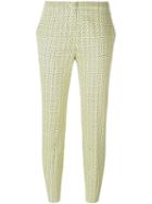 Piazza Sempione Geometric Print Cropped Trousers
