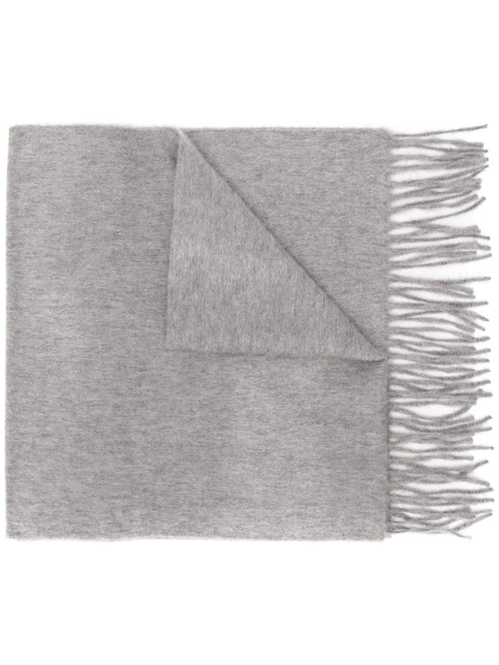 Begg & Co Fringed Edge Scarf - Grey