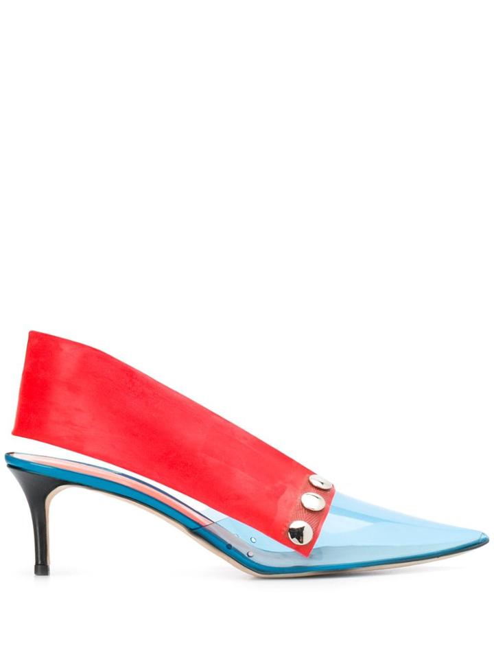 Christopher Kane Latex Sling Back - Blue