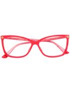 Gucci Eyewear - Thin Rectangular Frame Glasses - Women - Acetate - 56, Red, Acetate