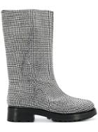Strategia Crystal Embellished Boots - Grey