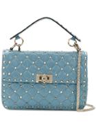 Valentino - Valentino Garavani Rockstud Spike Crossbody Bag - Women - Lamb Skin/metal - One Size, Blue, Lamb Skin/metal
