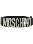 Moschino Logo Lettering Belt - Black