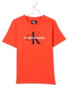 Calvin Klein Kids Logo Patch T-shirt - Orange