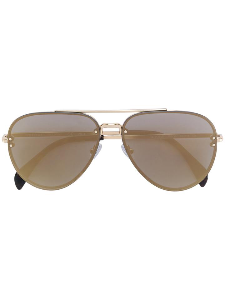 Céline Eyewear Mirror Aviator Sunglasses - Metallic