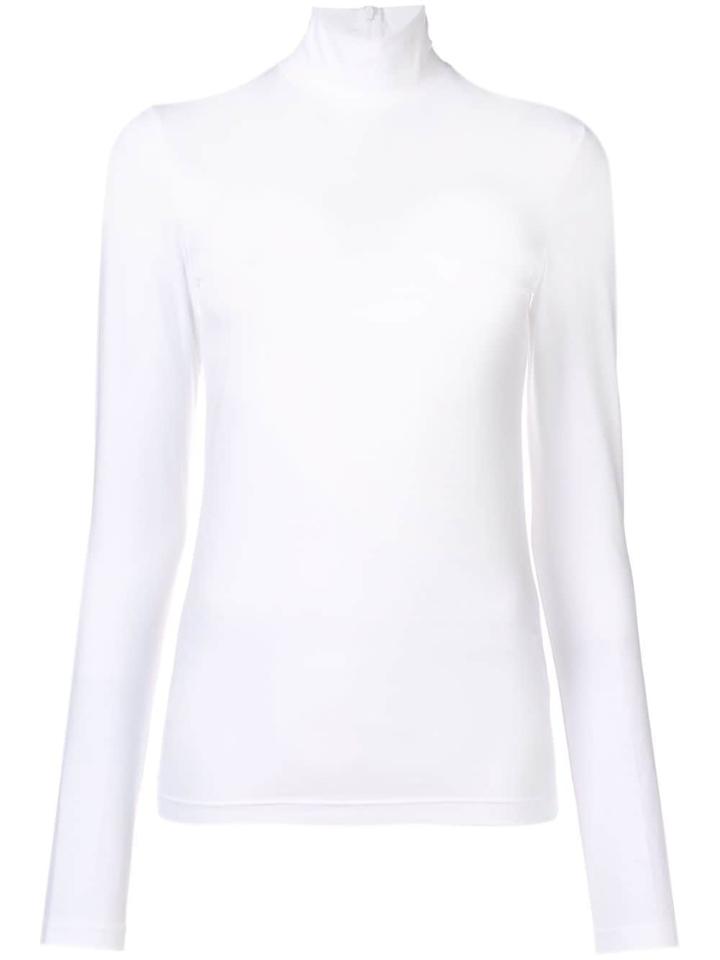 Jil Sander Slim Fit Turtleneck Blouse - White
