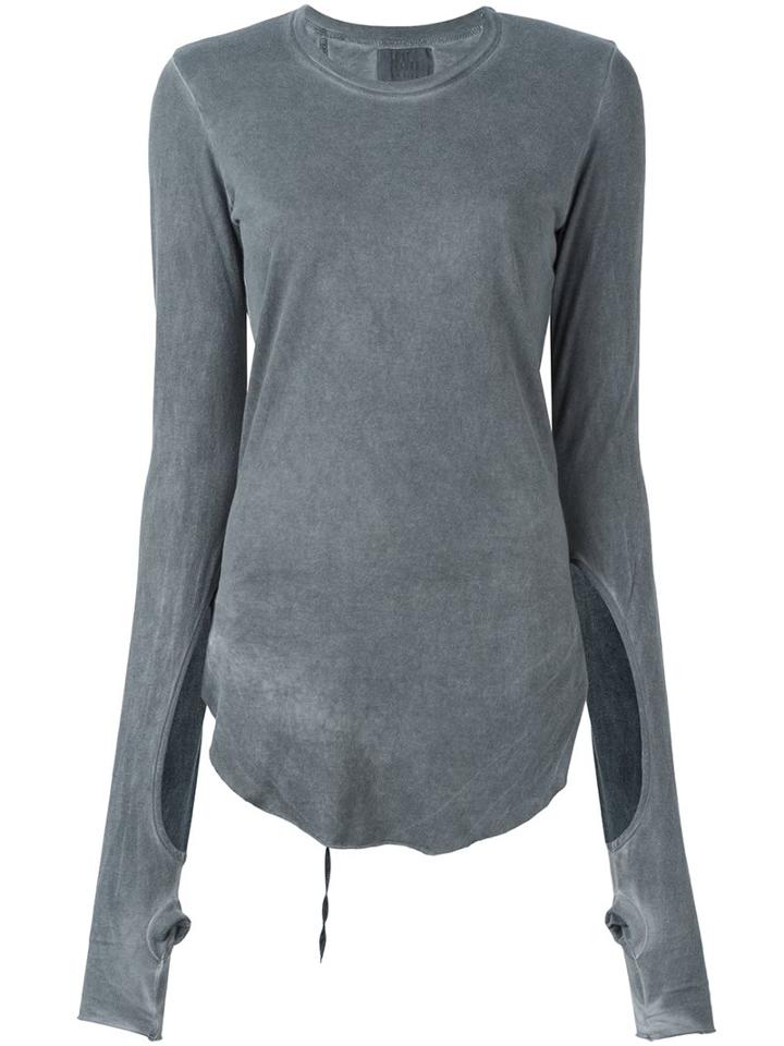Lost & Found Ria Dunn Cut-out Detail T-shirt, Women's, Size: Xs, Grey, Cotton/cashmere