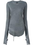 Lost & Found Ria Dunn Cut-out Detail T-shirt, Women's, Size: Xs, Grey, Cotton/cashmere