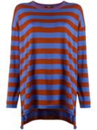 Odeeh Striped Jumper, Size: 40, Red, Virgin Wool