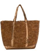 Vanessa Bruno Sequin Trim Shopper Tote - Brown