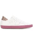 Philippe Model Leopard Print Detail Sneakers - White