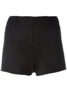 Casa Nata - Fitted Shorts - Women - Spandex/elastane/viscose - L, Women's, Black, Spandex/elastane/viscose
