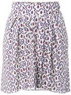 Isabel Marant Mixed Print Pleated Mini Skirt - Neutrals