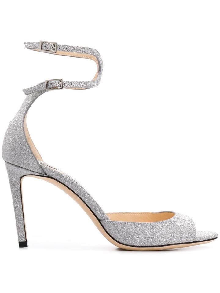 Jimmy Choo Lane 85 Sandals - Silver