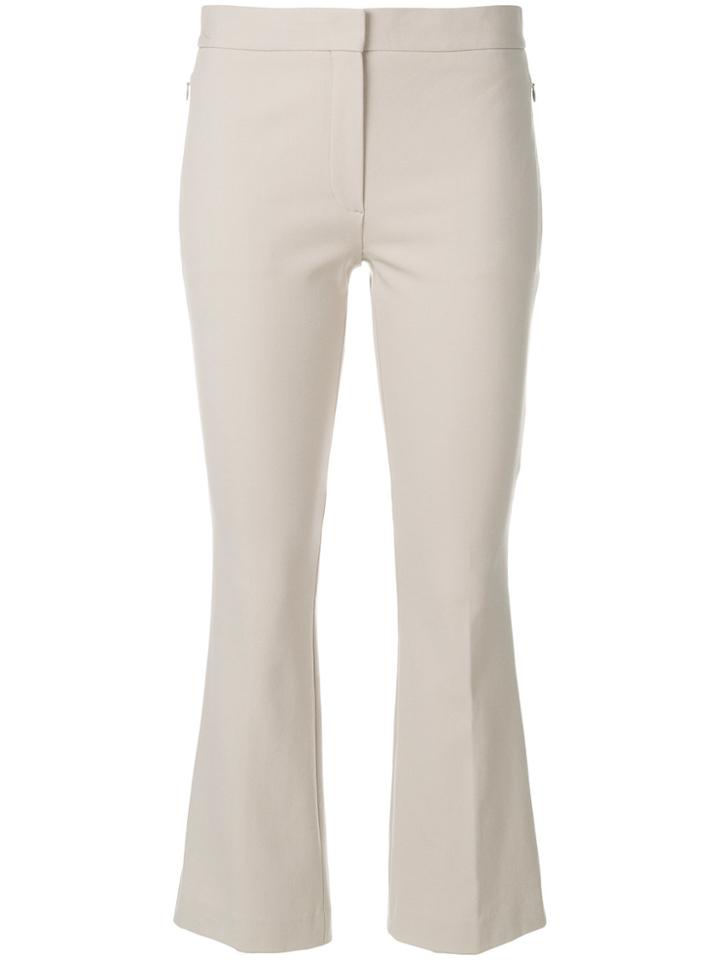 Theory Cropped Flared Trousers - Nude & Neutrals