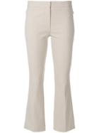 Theory Cropped Flared Trousers - Nude & Neutrals