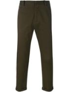 Marni Cropped Trousers, Men's, Size: 46, Green, Cotton/spandex/elastane