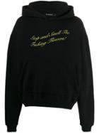 Nahmias Printed Slogan Hoodie - Black