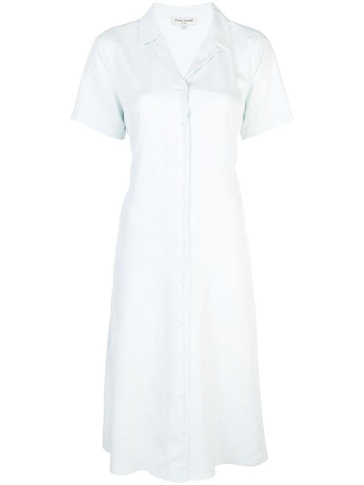 Opening Ceremony Lace-up Back Shirt Dress - Blue