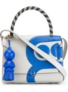 Anya Hindmarch Striped Handle Tote, Women's, Grey