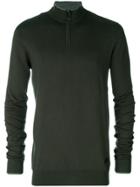 Armani Jeans Zipped Collar Sweater - Green
