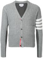 Thom Browne Trompe L'oeil V-neck Cardigan Pullover W/ White 4-bar