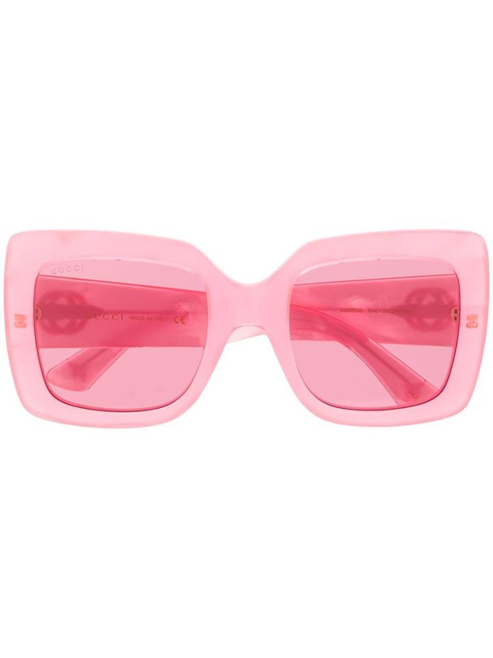 Gucci Eyewear Square Framed Glasses - Pink