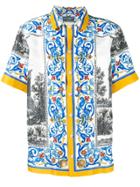 Dolce & Gabbana Tile Print Shirt - Blue