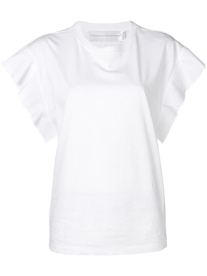 Victoria Victoria Beckham Flared Sleeve T-shirt - White