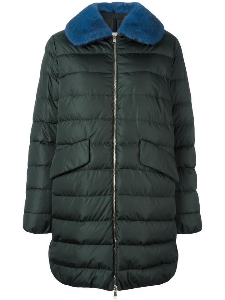 Moncler 'indis' Padded Coat - Green