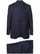 Isaia Isaia 724afi0058506h Navy Tonal Plaid Wool - Blue