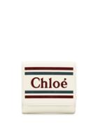 Chloé Foldover Logo Wallet - White