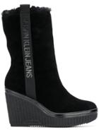 Calvin Klein Jeans Wedge Boots - Black