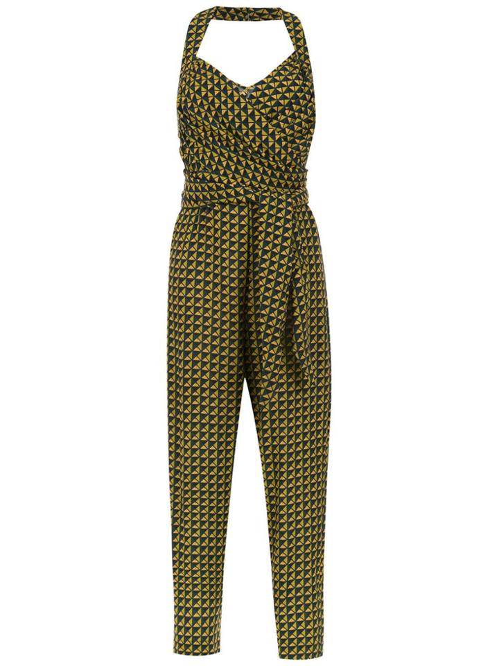 Andrea Marques Printed Jumpsuit - Green
