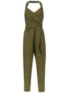 Andrea Marques Printed Jumpsuit - Green