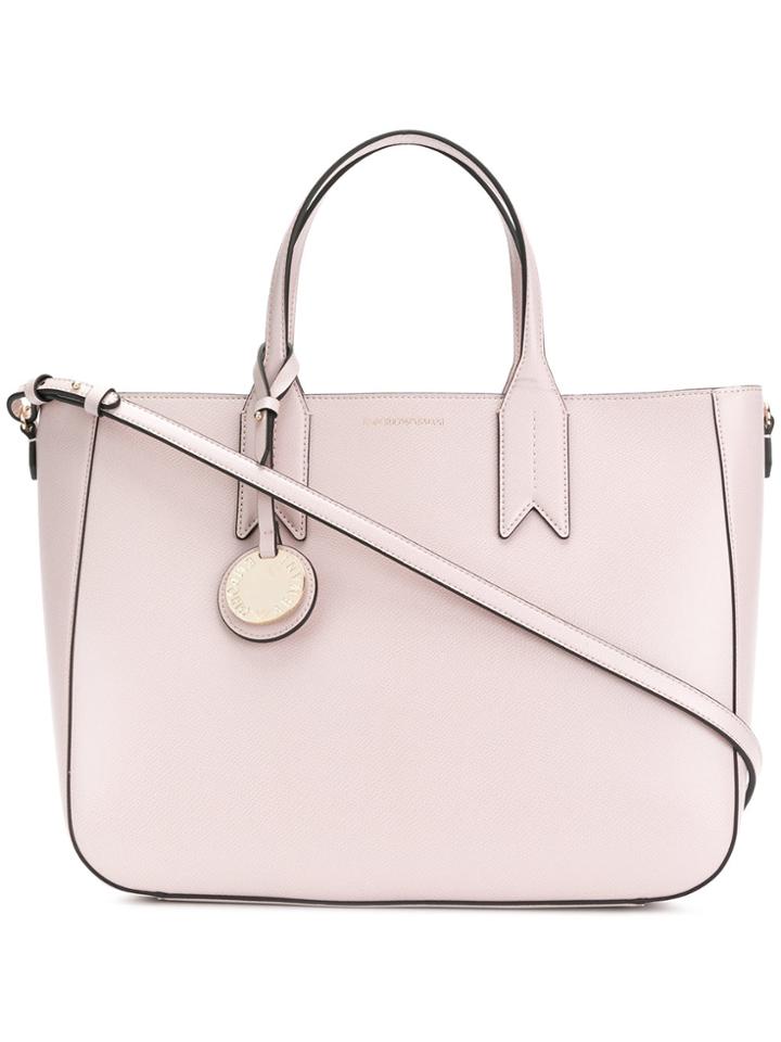 Emporio Armani Charm-detail Tote - Pink & Purple
