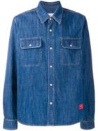 Ami Paris Snap Fastening Denim Shirt - Blue