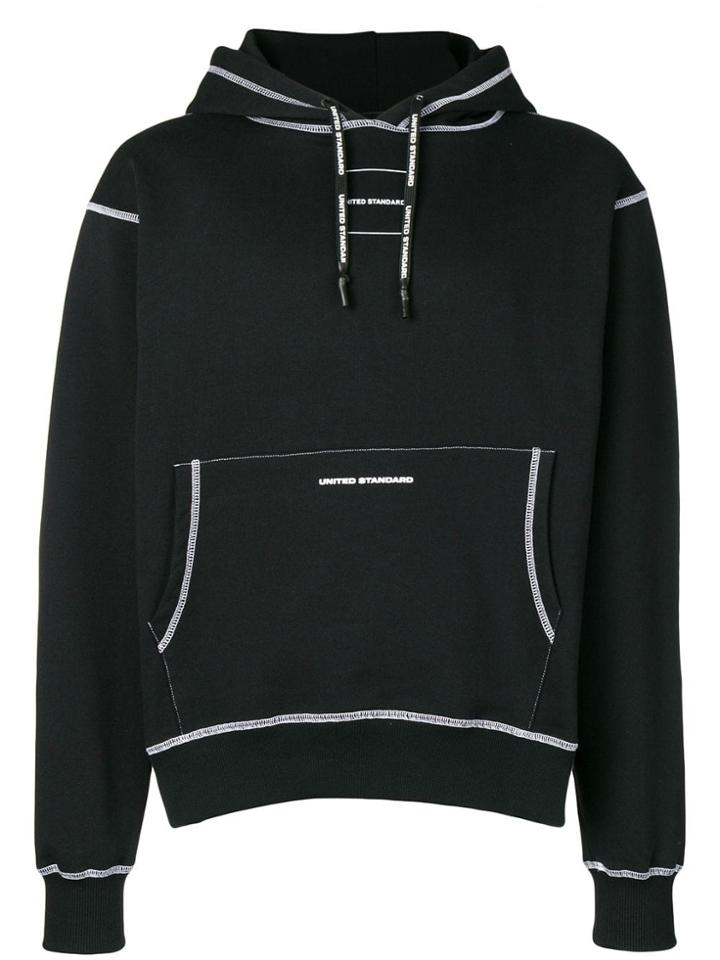 United Standard Contrast Trim Hoodie - Black