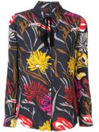 Paule Ka Floral Crêpe Shirt - Blue