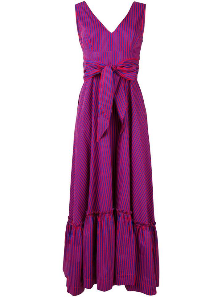 P.a.r.o.s.h. Fantasia Striped Maxi Dress - Blue