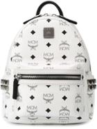 Mcm Logo Print Backpack - White